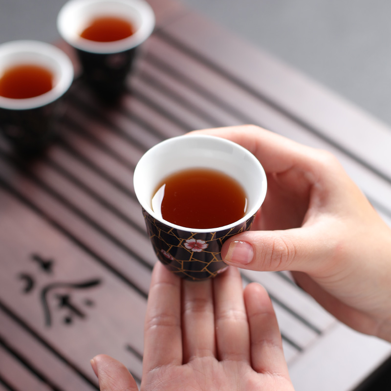 Leopard lam, filter ji blue glaze kung fu tea set manually ceramic tea tea tea filters) group spare parts