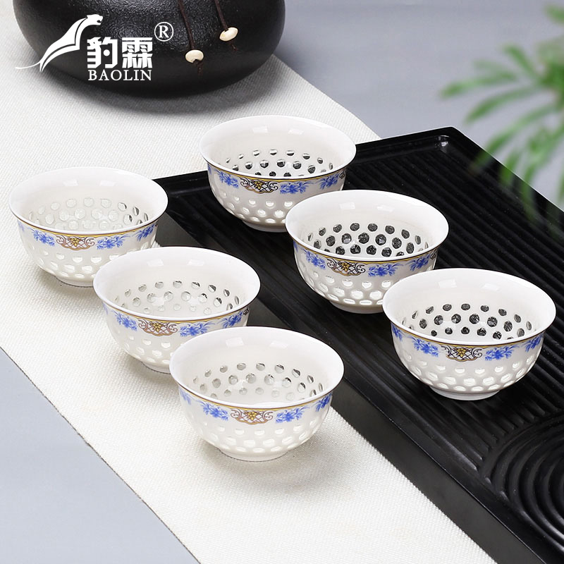 Up with kung fu small ceramic cups of tea light bowl home a single sample tea cup a cup of tea jingdezhen Japanese master