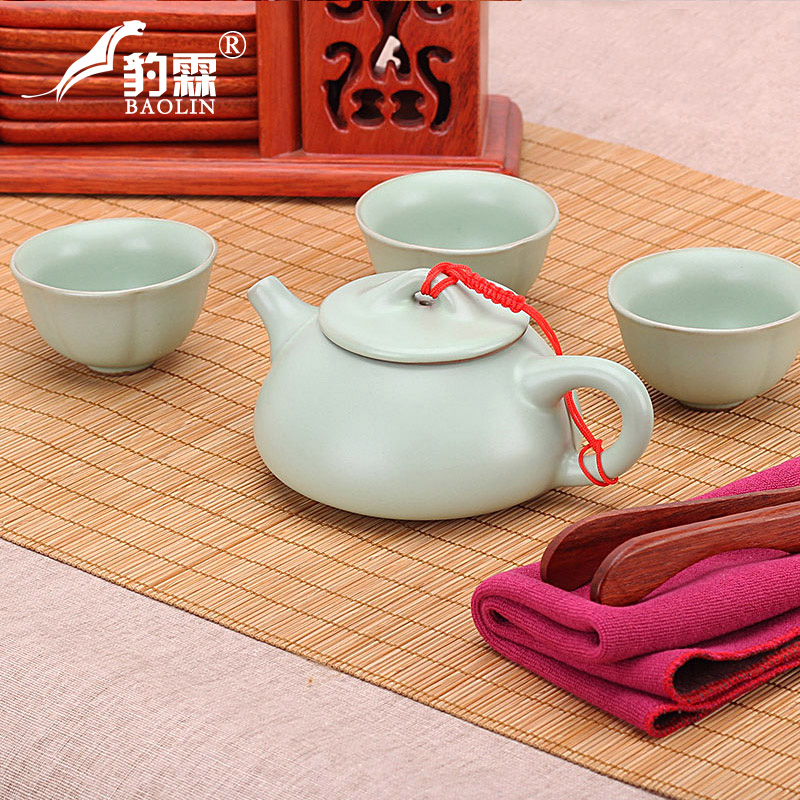 Leopard lam teapot single pot, kettle rushed the teapot it kung fu tea set small suit Chinese style household ceramic glass