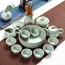 Ru Kiln Kung Fu Tea Set Household Ceramic Tea Cup Teapot Drinking Tea Road Living Room Simple Modern Small