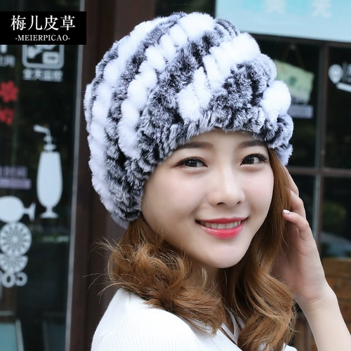 Настоящая выдра кроличья наклонная модель на косое узор осенью и зимой теплой дикая травяная шляпа модная, щедрая шляпа для взрослых круглые шляпы двойная бесплатная доставка