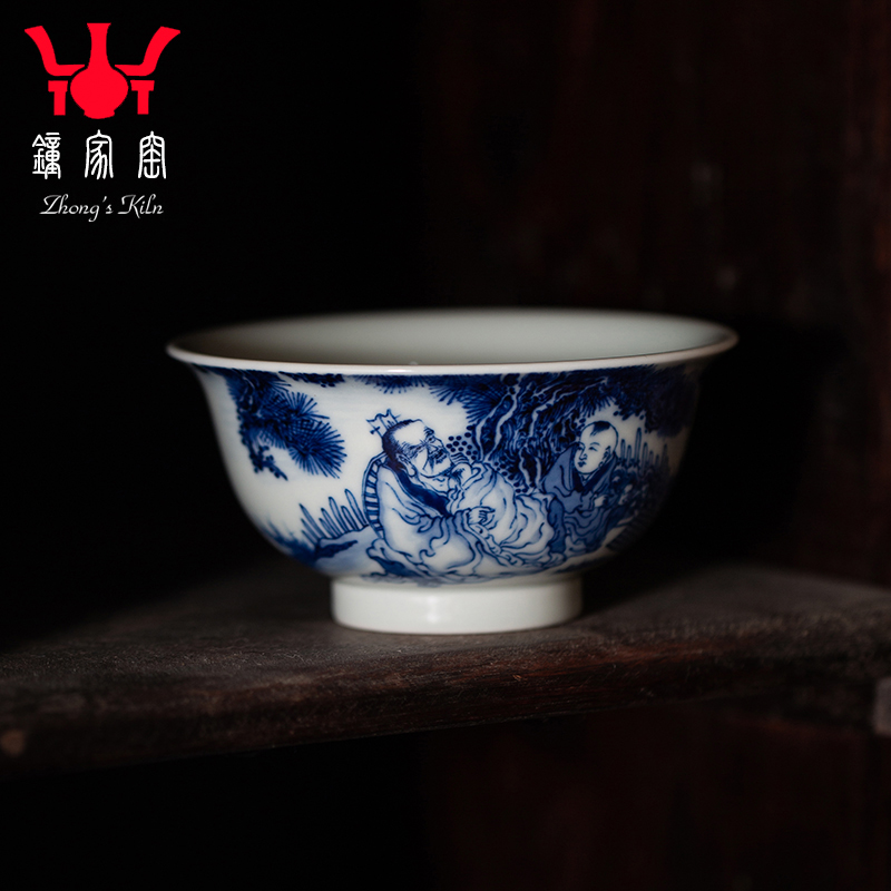 Clock at jingdezhen up maintain master cup pure hand draw archaize characters of ceramic kung fu tea master single CPU