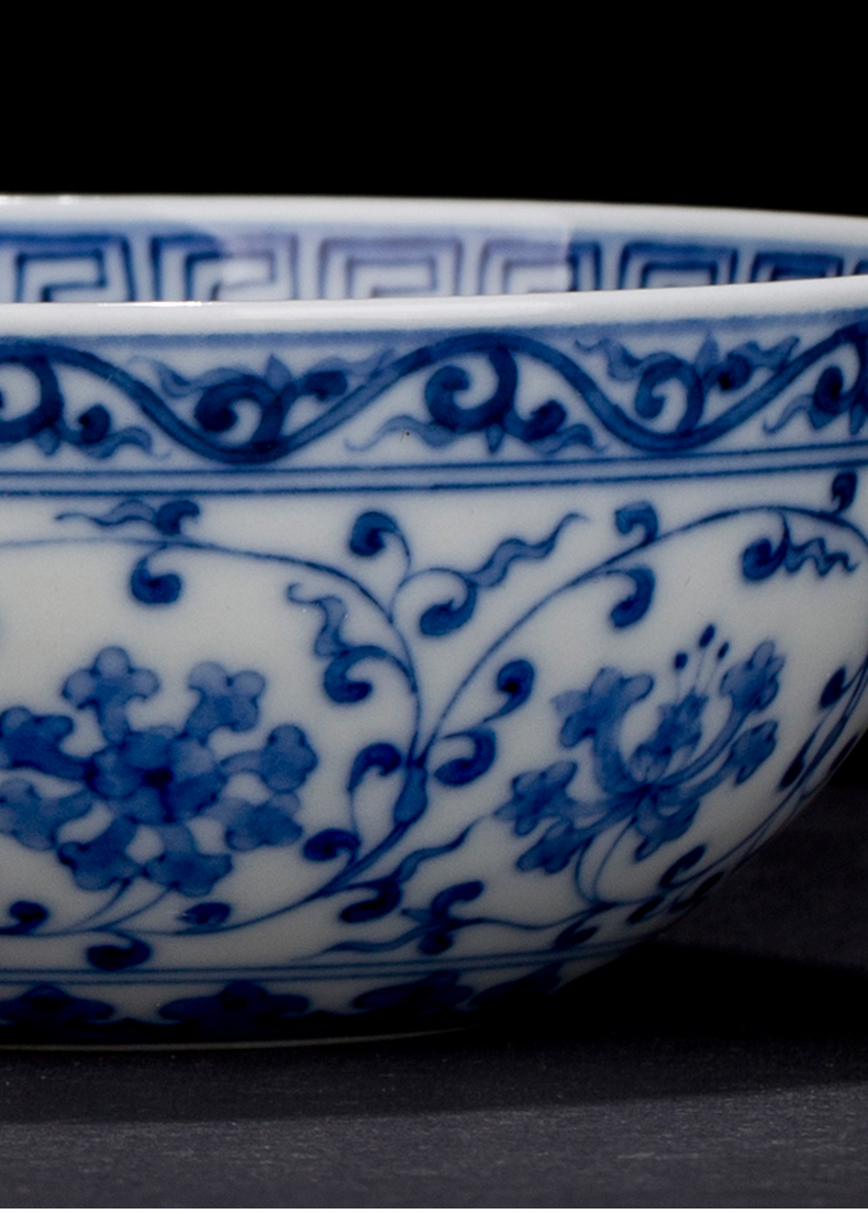 Clock home up porcelain maintain single cup cup kung fu tea master cup sample tea cup around branches of jingdezhen ceramic tea set