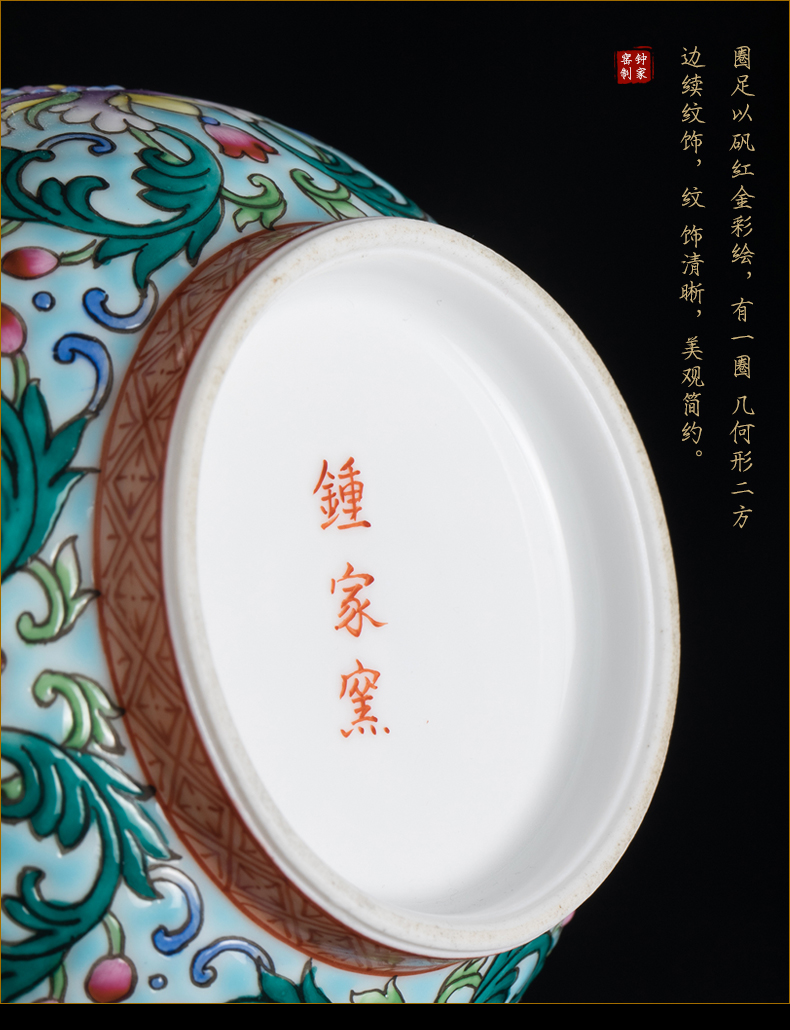 Clock home up enamel see colour was suit set of high - grade tea tea set jingdezhen kung fu tea tray tea gifts