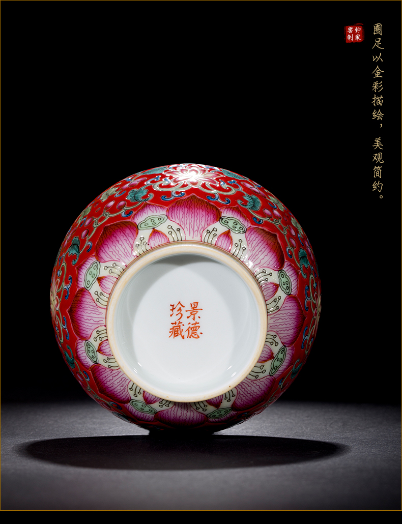 Clock home up with porcelain enamel color hand - made teacup sample tea cup kung fu master cup single CPU triangle flowers pattern circle mackerel bowl
