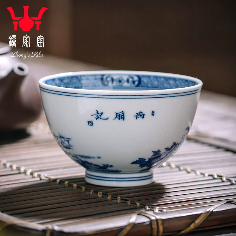 Синий фарфоровый чайник мастер, чашка чайная чашечка Jingdezhen, ручная роспись голубой и белый, керамика, чашка