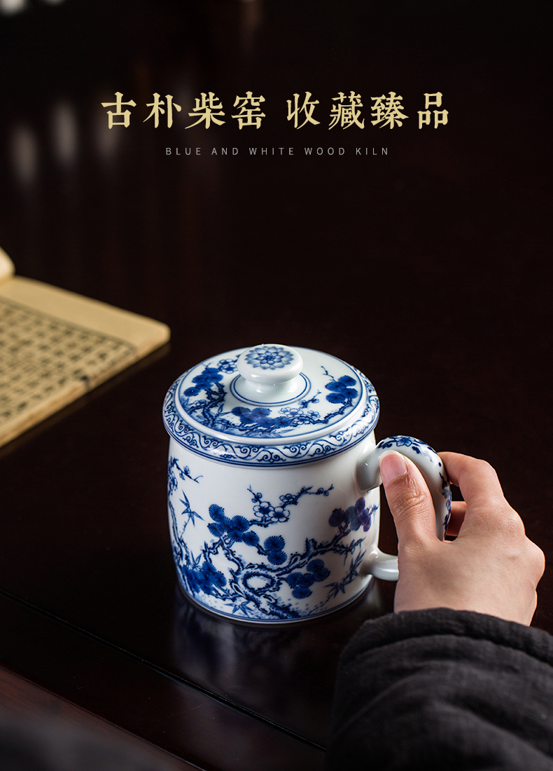 Clock home up porcelain cups maintain all hand, poetic high - grade office make tea cup large ceramic cup with cover