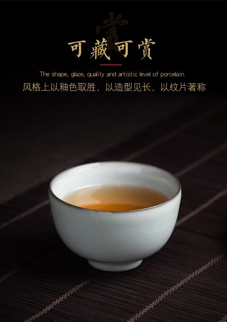 Clock home up tasting level sample tea cup ceramics jingdezhen guanyao master kung fu tea set on a cup of tea cups