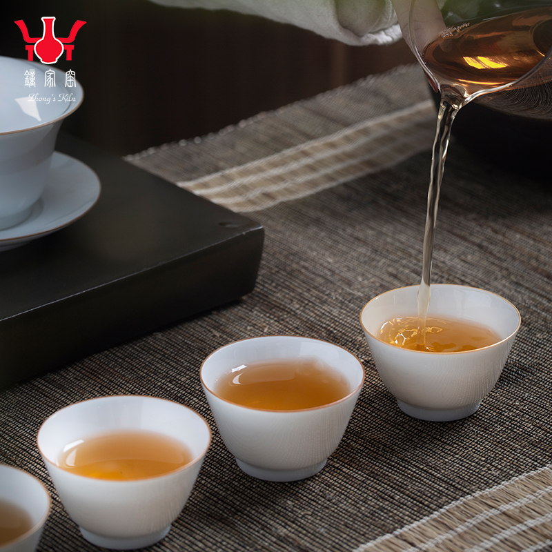 Clock home up with pure manual tureen jingdezhen porcelain cups of a complete set of kung fu tea set three to make tea tureen large bowl