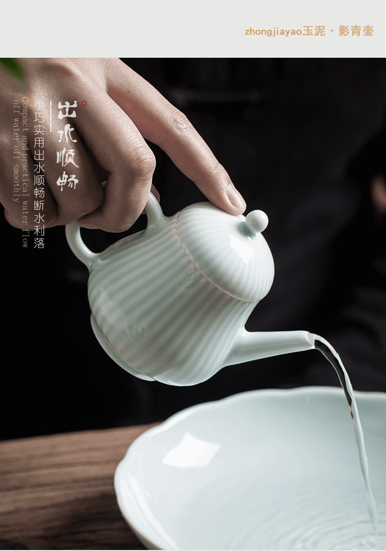 Clock home famous kung fu tea set all hand teapot jingdezhen ceramics up household xi shi pot of single pot of tea