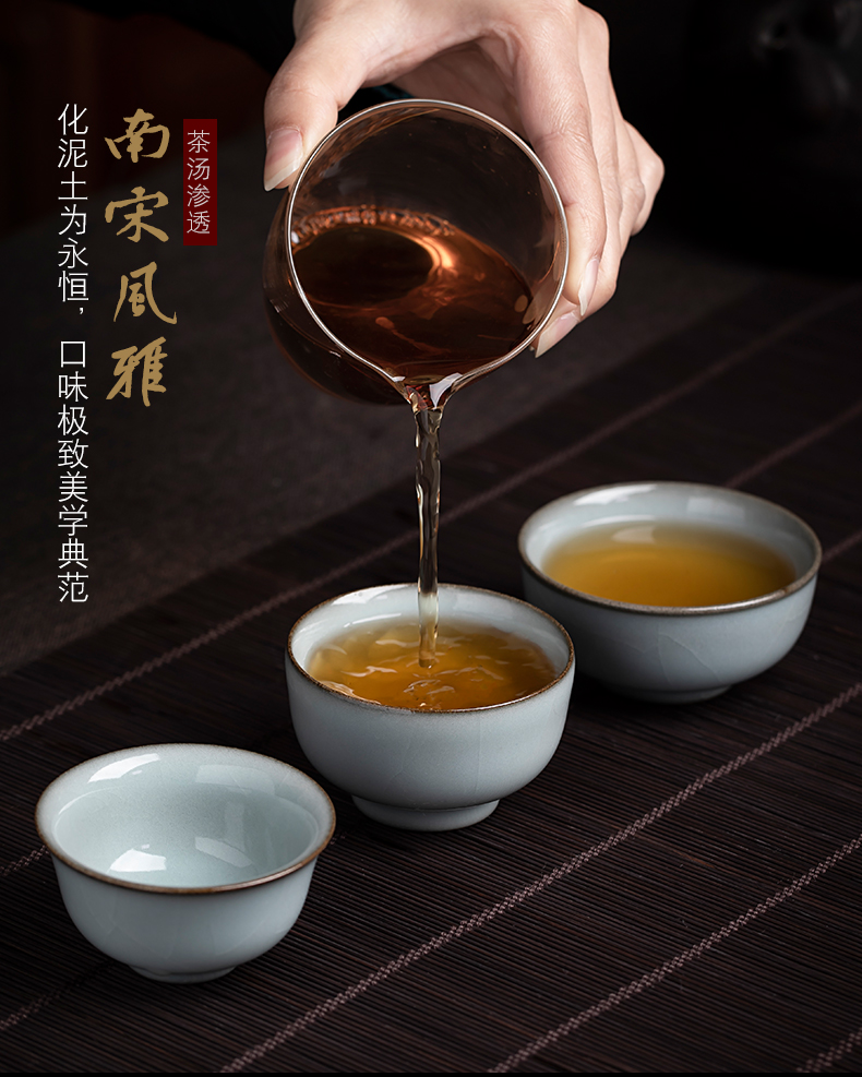 Clock home up tasting level sample tea cup ceramics jingdezhen guanyao master kung fu tea set on a cup of tea cups