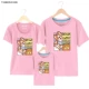 2020ins thương hiệu cotton mùa hè t ngắn tay trang phục cha mẹ trẻ em lỏng lẻo Phiên bản Hàn Quốc Nhật Bản trang phục gia đình báo hồng bốn - Trang phục dành cho cha mẹ và con