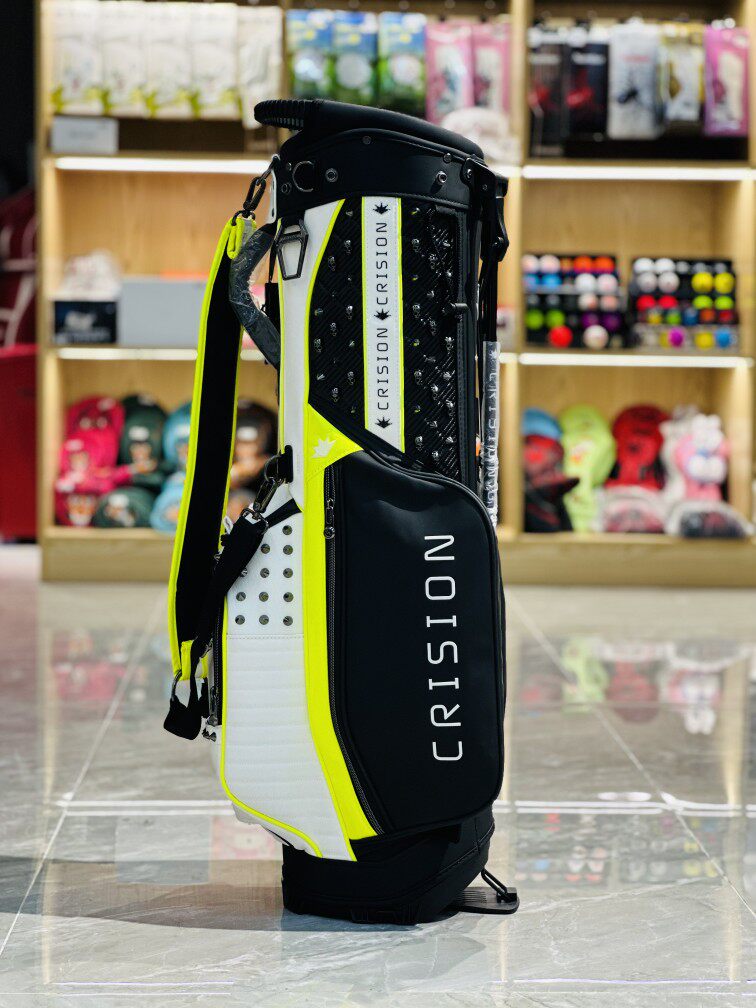 Korean new crision golf bag: stylish rivet stand bag, waterproof