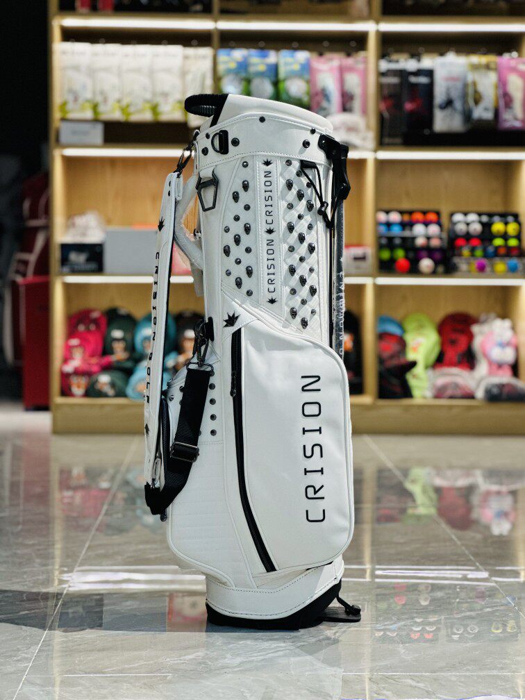 Korea's new arrival crision golf bag: fashion rivet stand bag