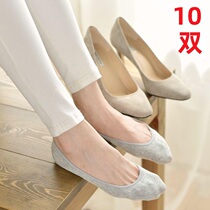 Hot selling womens socks deodorant foot socks bamboo fiber non-slip silicone super invisible shallow cotton boat Socks womens socks