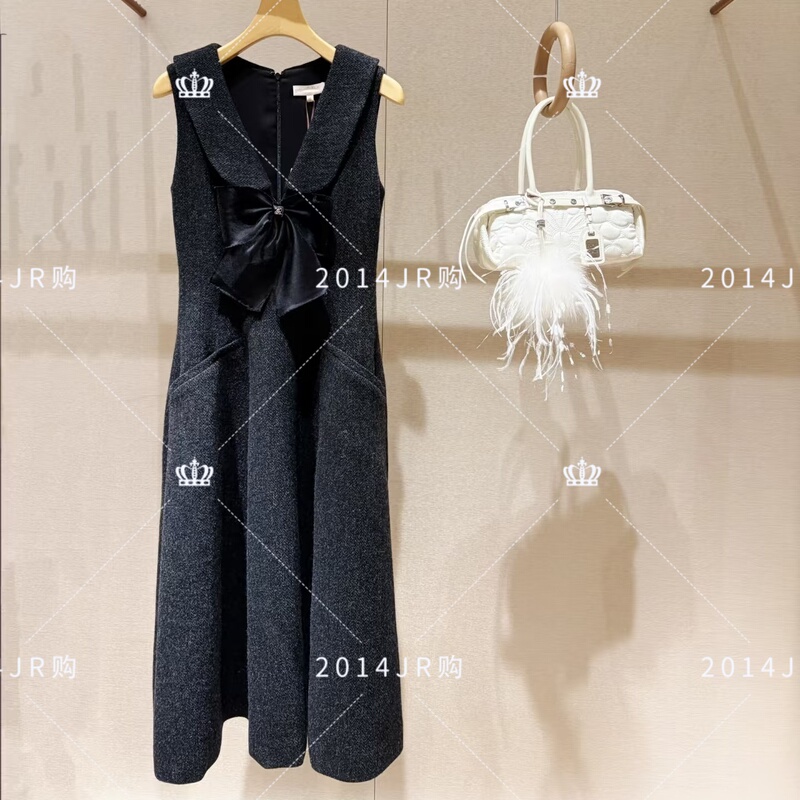 Jr Women's Clothing 2026 Winter New Collection Authentic Bowknot Waist-Cinching Sleeveless Dress Xsj7L02D-6280 Jr Women's Clothing 2026 Winter New Collection Authentic Bowknot Waist-Cinching Sleeveless Dress Xsj7L02D-6280