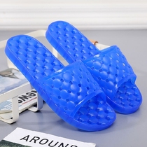 Bathroom crystal slippers summer home indoor couple men and women breathable water leakage quick-drying thick bottom deodorant slippery hollow sandals