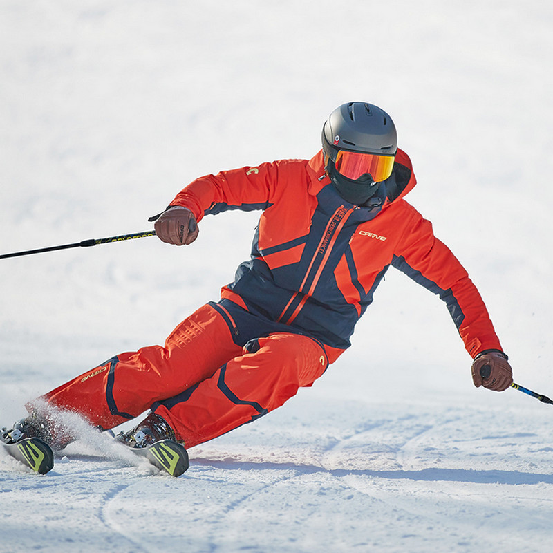 2122CARVE Korean ski suit waterproof and wind and warm professional snowcoat winter male red 3