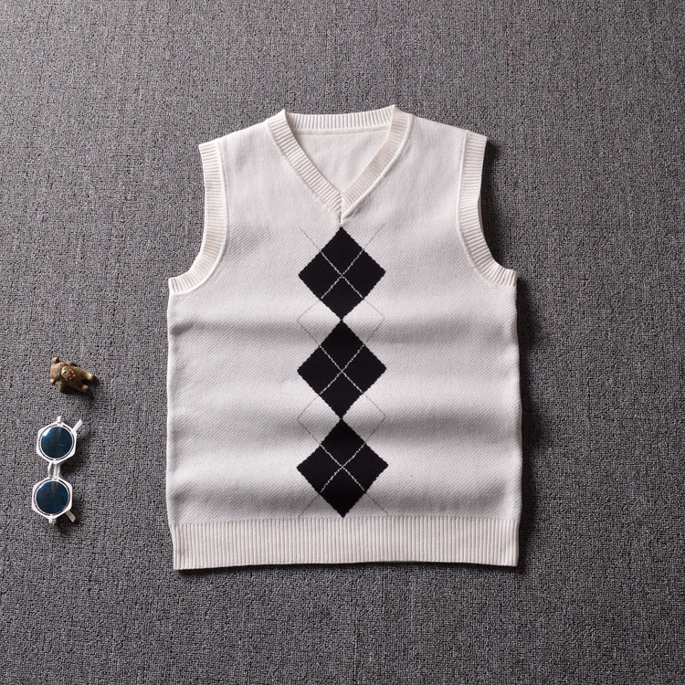 Harry Potter với áo len Gryffindor Lytline COS Hermione V-cổ không tay vest vest áo len trắng