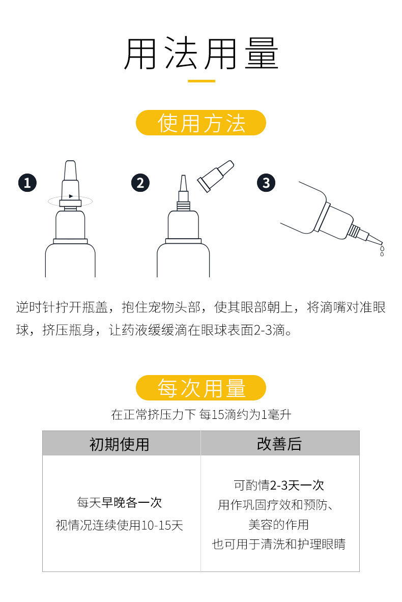 Thú cưng cung cấp cho chó những giọt nước mắt nhân tạo hơn gấu Teddy mèo thuốc nhỏ mắt chống viêm thuốc nhỏ mắt thú cưng - Thuốc nhỏ mắt thuốc nhỏ mắt tobradex