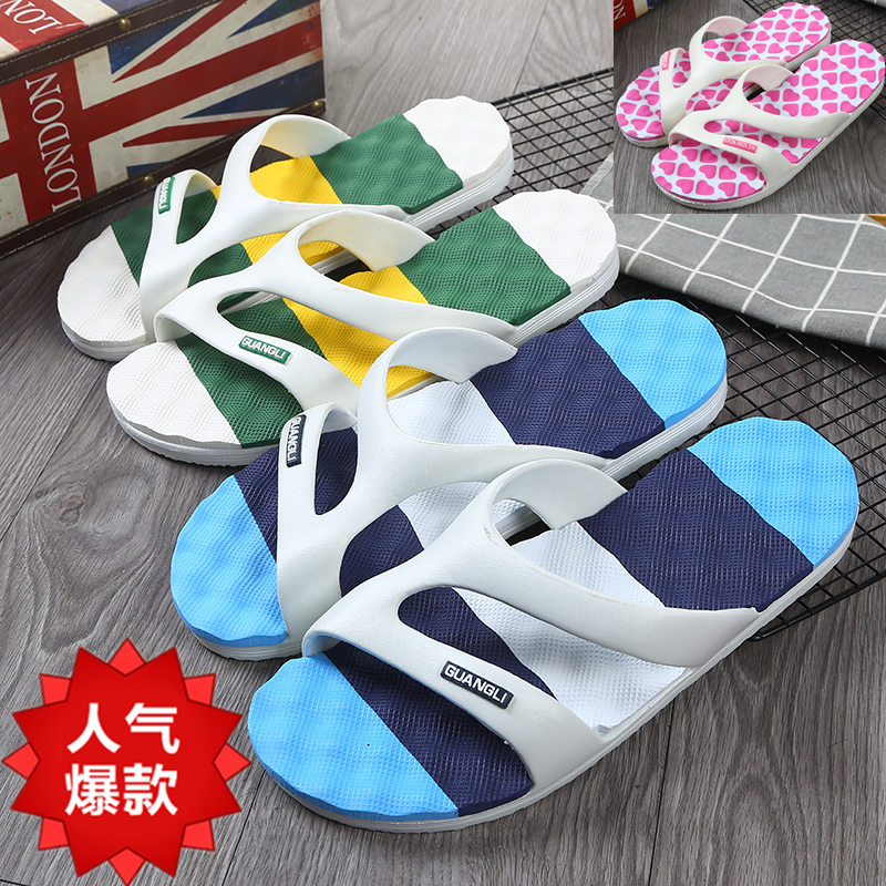 Home slippers women summer 2022 new non-slip outside wear indoor fashion home bathroom couple sandals men