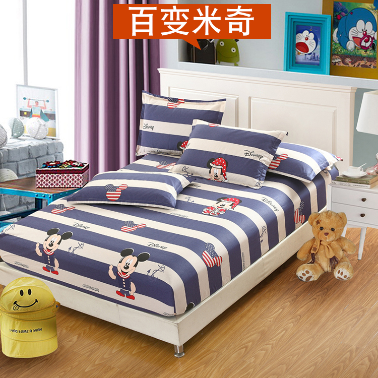 Giường cotton cho trẻ em Cậu bé hoạt hình dễ thương 100% cotton trải giường đơn nữ 1.8 1,5 m Giường 1,2m Ga phủ giường