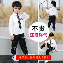  Boys  White shirt Captains suit 4-year-old children 5 boys 6 foreign style 7 long-sleeved shirt 8 Primary school students 9 college style 10 tide