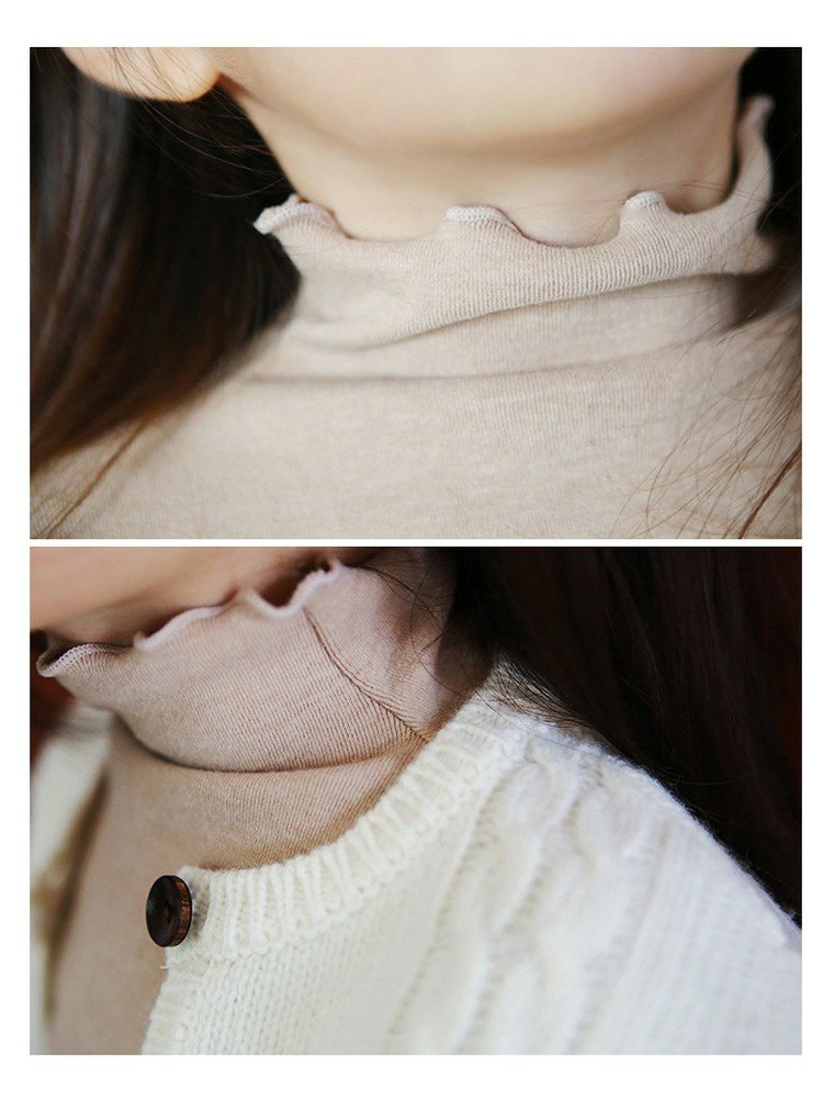 Cô gái Zhongda cộng với áo nhung đáy mùa đông trẻ em cổ cao cotton mùa thu và mùa đông mặc cho bé dày áo ấm áo thun dài tay bé gái