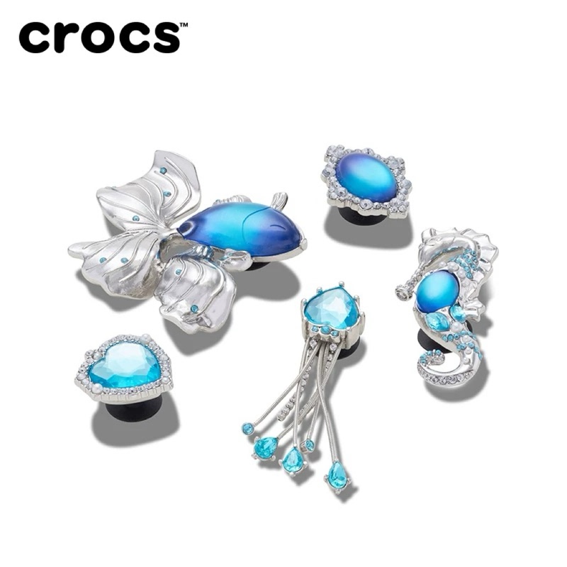 Official Website Same Style Crocs Jibbitz Accessories Clog Shoe Charms Moonstone Ocean Five-Piece Set
