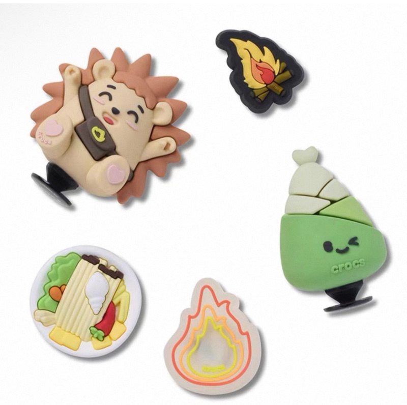 Tan Jianci's Same Style Crocs Accessories Clogs Set Tan Jianci X Hao Huan Luo Five-Piece Set