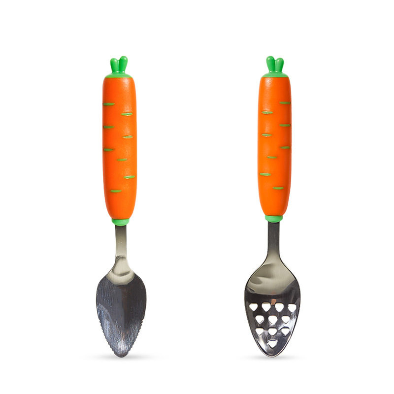 Japan imported GREENNOSE green nose kitchenware grinding baby baby dredging spoon Special scraping spoon for non-food food