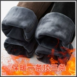 Зимние штаны, мужской демисезонный костюм, утепленные джинсы с начесом