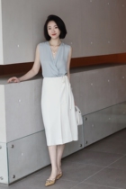 Spring and summer triacetate 1-piece lacing 100 pleats half body dress JI Jane commute