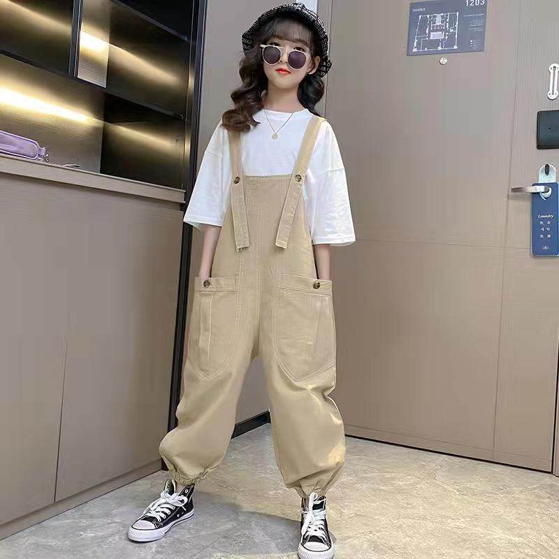 Girl Cuddling Bag Pants Summer Suit 2021 New Children 2022 Nets Red Spring Dress New Summer Middle School Children's Summer Money
