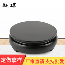 Factory direct vase Buddha statue base round imitation mahogany strange stone fish tank wooden flower pot handicraft ornaments base