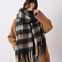 Yu Shuxin and the same large scarf Han series in the shawl high-level plush retro neck warm and thickened in winter