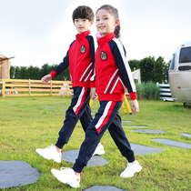 Primary school students spring and autumn clothes new cotton sports suit childrens class clothes three-piece teacher kindergarten garden clothes spring