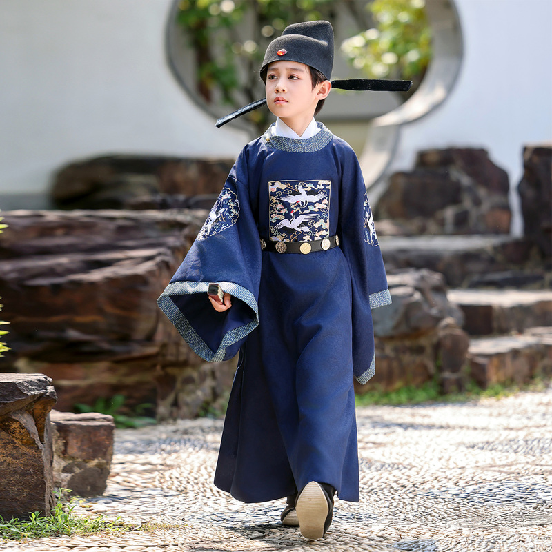 Boys' Ming Dynasty Hanfu, Children's Song Dynasty Official Attire, Ancient Style Photo Shoot, Traditional Chinese Culture Recitation, Stage Performance Costume