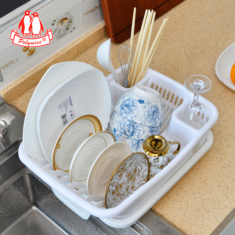 Drain bowl rack kitchen chopsticks rack plastic leaking dish rack household tableware storage basket drip storage rack