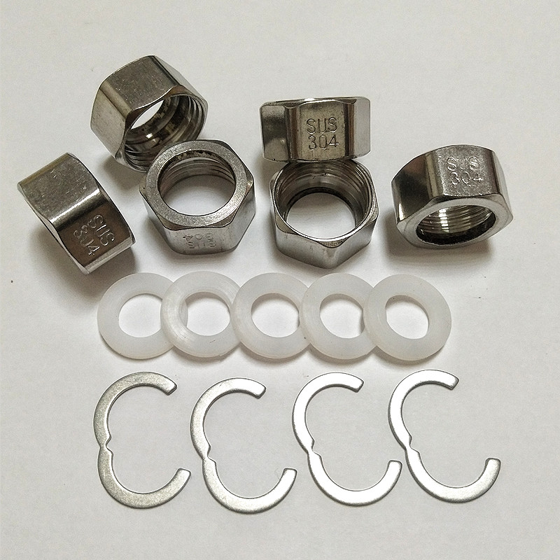 304 bellows special stainless steel nut water heater inlet hose nut connector accessories 4 minutes 6 minutes 1 inch
