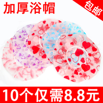 Waterproof shower cap adult shower cap Women 8 sets simple bath head cover kitchen anti-oil smoke cap