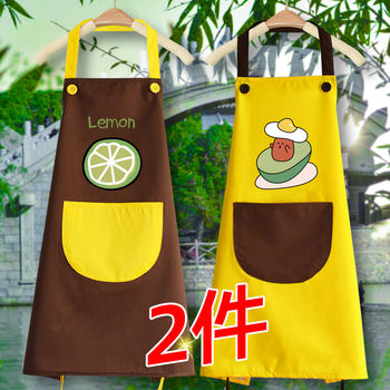 Waterproof and Oil-Proof Kitchen Apron That Can Be Used to Wipe Hands, Cute and Fashionable for Men and Women, with Pockets, 2019 New Style, Japanese Style