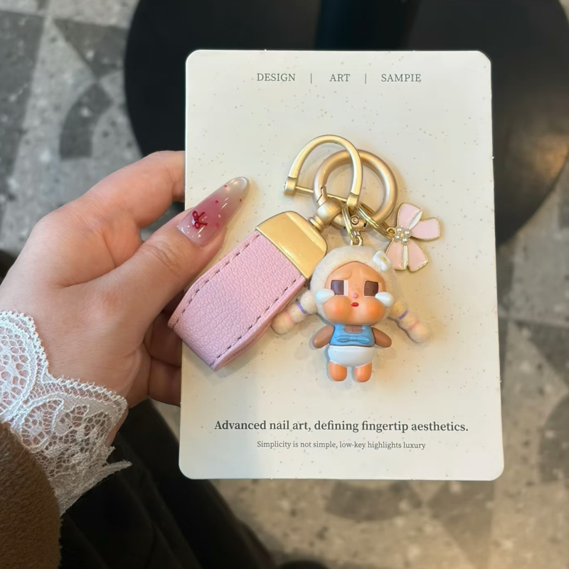 Popular Cute Car Keychain, High-End Creative Backpack Accessory, Cartoon Leather Phone Chain Pendant Gift Popular Cute Car Keychain, High-End Creative Backpack Accessory, Cartoon Leather Phone Chain Pendant Gift