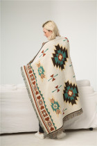 Retro ethnic geometric Simple personality Nordic creative American rock Living room carpet Sofa towel cover blanket
