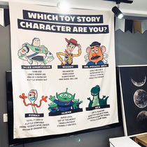 Toy Story decoration bedroom literary tapestry Nordic creative cartoon animation hanging painting room Ins layout