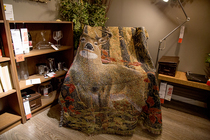 American order leisure blanket American country blanket Decorative blanket Sika Deer Retro living room oil painting sofa blanket cover