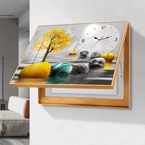 Electric meter case decoration painting clock shielded distribution box free of punching electric gate box Living room Mural Restaurant Stone to operate