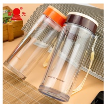 Fuguang plastic cup heat insulation cup Jian brand trendy 5 PC cup advertising gift cup with rope filter screen