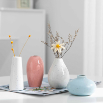 Jingdezhen ins Nordic art and ceramic vase Living room Home Decorative Goods Folk Flower Arrangement Mini Pendulum of dried flowers