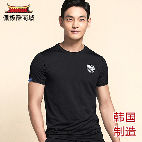 South Korea Imports Badminton Clothing Blouses Men's Round Collar Short Sleeve Sports Fitness T-shirts 1023 Speed Dry
